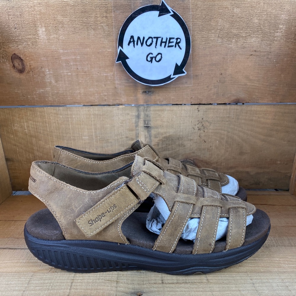 Women’s Skechers Shape Ups Brown Leather Sandals